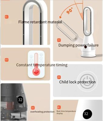 20 pouces ventilateur sans lames d'air avec purificateur d'air et sans vanne