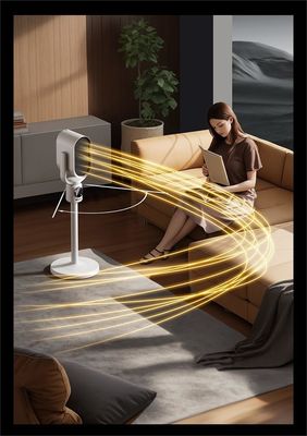 Anglais Langue de fonctionnement 2 en 1 Air chaud froid Céramique PTC chauffage avec télécommande