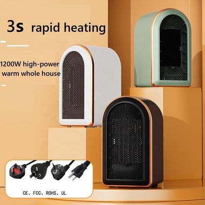 Piles 1200W PTC Mini Portable Chambre électrique ventilateur chauffage rapide d'hiver