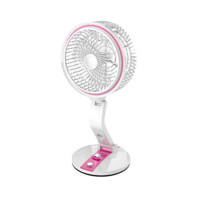 Table rouge rechargeable espace personnel USB mini ventilateur portable avec lumière LED pour le bureau à domicile