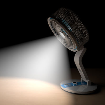 Table rouge rechargeable espace personnel USB mini ventilateur portable avec lumière LED pour le bureau à domicile