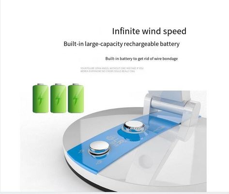 Protable Mini Petit Ventilateur à main rechargeable populaire avec lumière LED et vitesse réglable