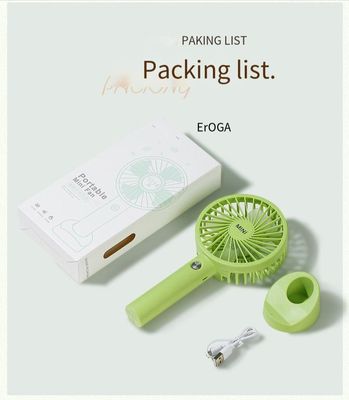 Ventilateur portable portable USB avec une capacité de batterie de 1200 mAh