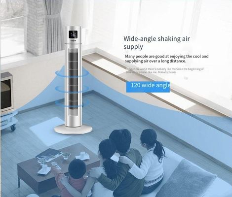 Ventilateur de tour verticale domestique avec conception sans feuilles et fonction de réglage de la minuterie de 1 à 12 heures