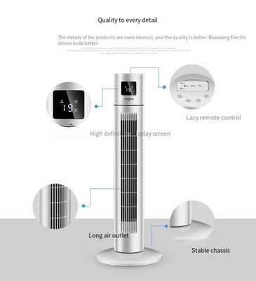 Ventilateur de tour verticale domestique avec conception sans feuilles et fonction de réglage de la minuterie de 1 à 12 heures