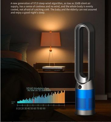 Ventilateur de plancher intelligent 3 en 1 avec fonctions de refroidissement et de chauffage et télécommande