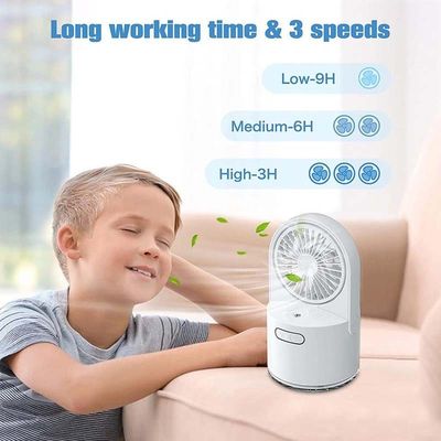 2 en 1 Mini ventilateur Humidificateur Ventilateur portable avec fonction Ventilateur électrique USB rechargeable