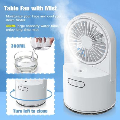 Ventilateur de brouillard d'eau rechargeable USB pour le refroidissement et l'humidification du bureau à domicile