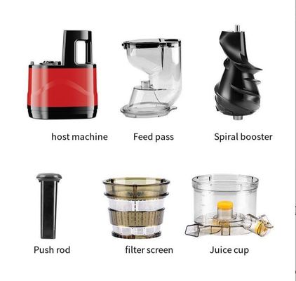 Juicer à froid de grand calibre à pression lente NUL Juicer portable contrôlé par application