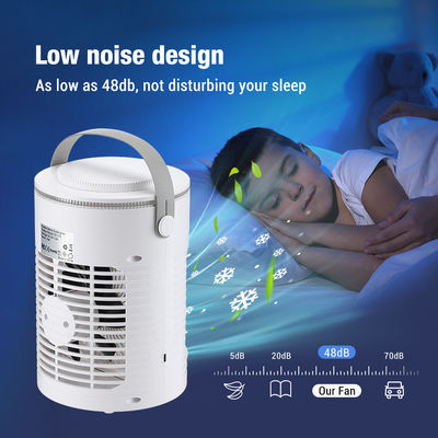 NO Cooler d'air par évaporation de bureau portable contrôlé par application avec 7 couleurs de lumière et de chronométrage
