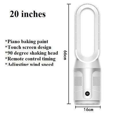 Ventilateur de tour de chauffage de refroidissement sans lame de 20 pouces avec purificateur d'air Hepa