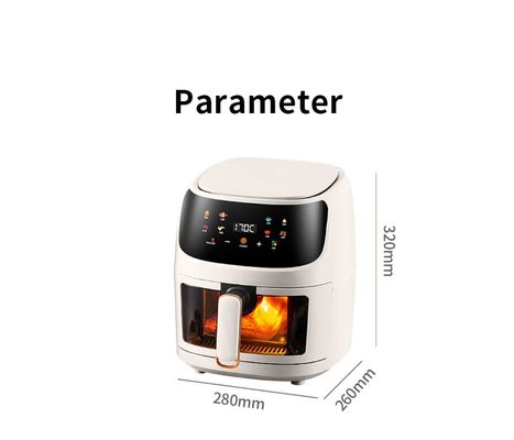 Friteuse à air chauffant électrique en acier inoxydable avec puissance de feu élevée et écran tactile