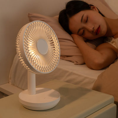 Ventilateurs de refroidissement à trois vitesses rechargeables USB de 3600 mAh avec lumière de nuit Portables et silencieux