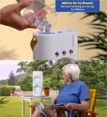 Ventilateur à double extrémité pour bureau à domicile rechargeable