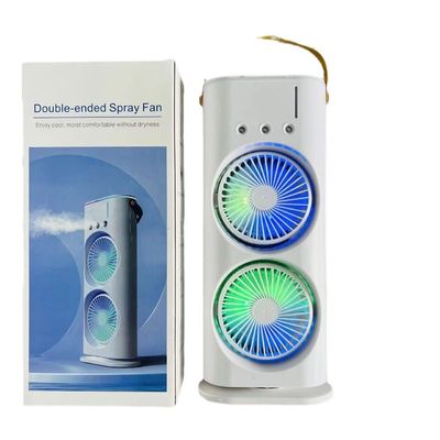 Ventilateur à pulvérisation à double tête climatiseur de réfrigération humidifiant pour le refroidissement de bureau