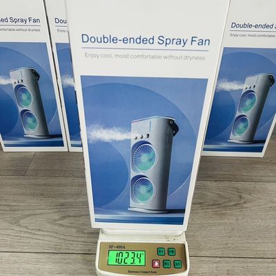Ventilateur à pulvérisation à double tête climatiseur de réfrigération humidifiant pour le refroidissement de bureau