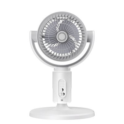 Ventilateur à hauteur réglable 4000mA Portable USB Rechargeable Standing Fan With Timing Lamp Light