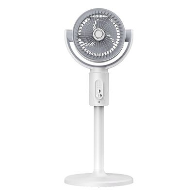 Ventilateur à hauteur réglable 4000mA Portable USB Rechargeable Standing Fan With Timing Lamp Light