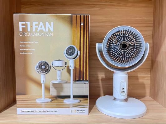 Ventilateur à hauteur réglable 4000mA Portable USB Rechargeable Standing Fan With Timing Lamp Light
