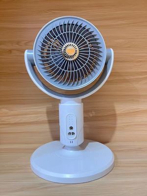 Ventilateur à hauteur réglable 4000mA Portable USB Rechargeable Standing Fan With Timing Lamp Light