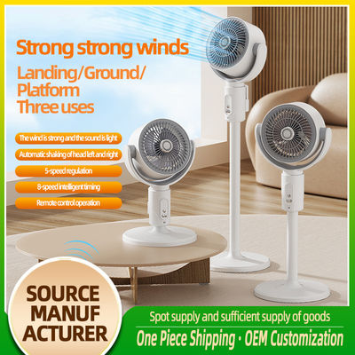 Installation de ventilateur au sol rechargeable USB de 4000 mA avec hauteur réglable
