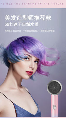 Séche-cheveux à ions de lumière bleue avec haute puissance et réglages de 3 vitesses Résultats de salon à la maison