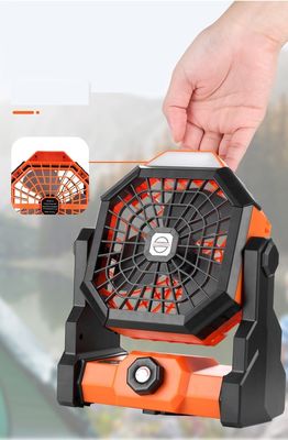 Ventilateur de plafond portable extérieur rechargeable de 6 pouces avec lumière LED et sans télécommande