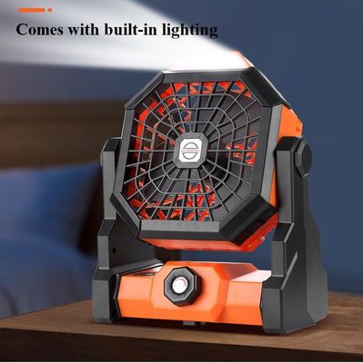 Ventilateur de plafond portable extérieur rechargeable de 6 pouces avec lumière LED et sans télécommande