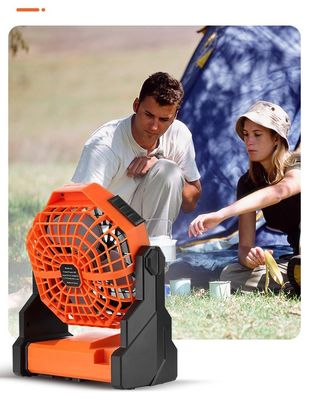 Ventilateur de camping de tente extérieure rechargeable portable de 6 pouces avec éclairage et durable