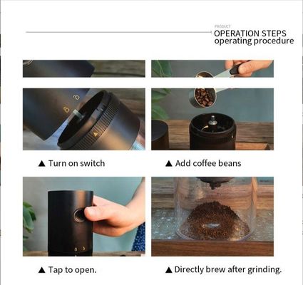 450g Capacité Moulin à grains de café portable pour ménage avec alimentation USB et charge USB