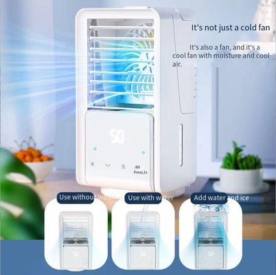 Ventilateur de refroidissement à l'eau USB Petit refroidisseur d'air de table avec 3 modes de vent basse/moyenne/haute 14*14*26CM