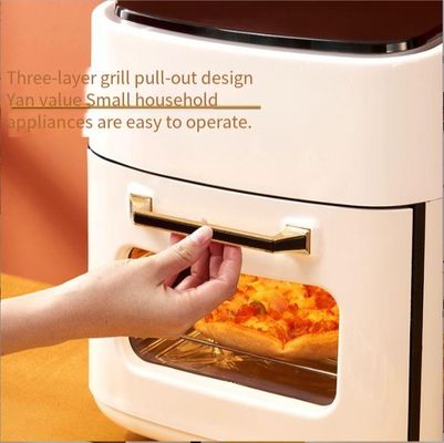 Friteuse à air électrique en acier inoxydable 220-240V de 15 litres de grande capacité et fenêtre visuelle