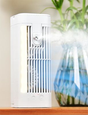 Ventilateur d'air froid de bureau portable avec lumière de nuit et hauteur réglable