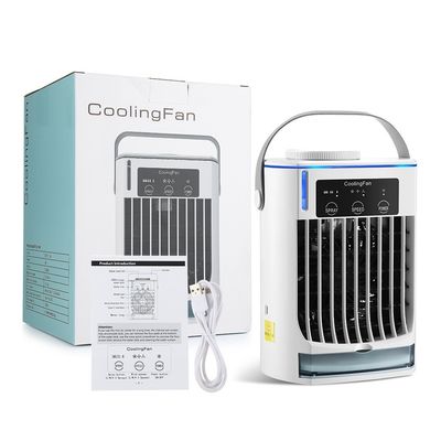 Mini climatiseur portable pliable avec humidificateur par pulvérisation et ventilateur de refroidissement par eau USB