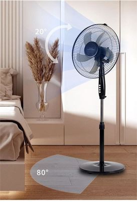 43*43*110CM ABS plastique ventilateur électrique vertical de 16 pouces pour le refroidissement et la ventilation de l'air