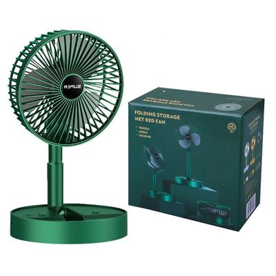 Ventilateur de bureau évolutif de charge Ventilateur électrique portable de bureau en plastique blanc vert