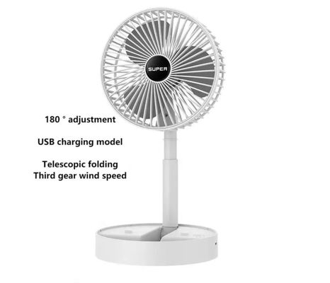 Ventilateur de bureau évolutif de charge Ventilateur électrique portable de bureau en plastique blanc vert