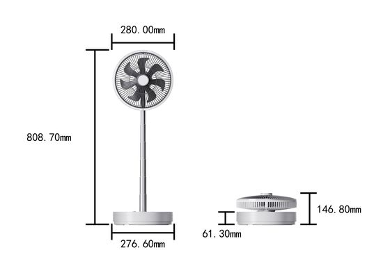 Ventilateur de refroidissement par air avec conception télescopique portable et télécommande