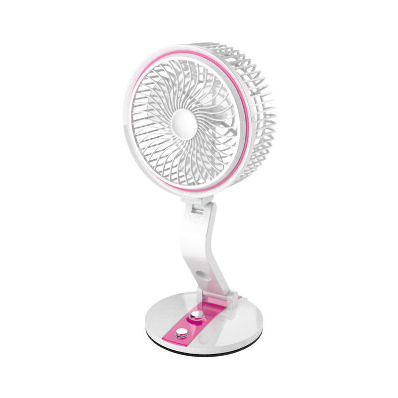 Table rouge rechargeable espace personnel USB mini ventilateur portable avec lumière LED pour le bureau à domicile