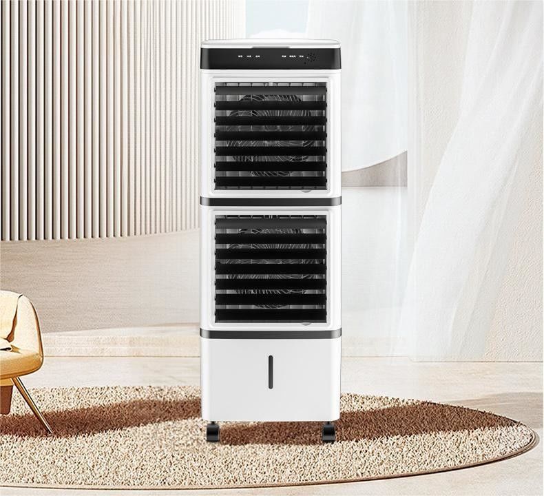 Refroidisseur d'air par évaporation portable à double couche de 14L avec télécommande et tension 220V