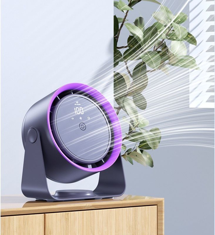 Solution de refroidissement 2 en 1 Ventilateur électrique de table avec contrôle tactile et réglage de vitesse 5