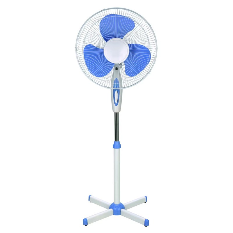 Ventilateur électrique de 16 pouces à base croisée à refroidissement par air à piédestal oscillant