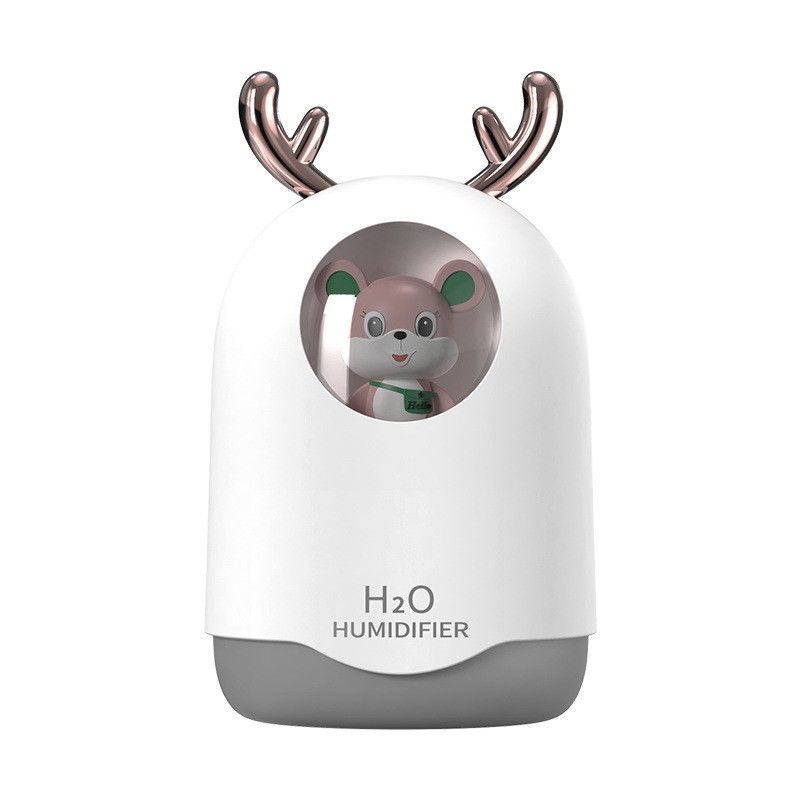 Appareil de climatisation Pet Cute Mini Humidificateur d'ours pour chambre de capacité contrôlée par application 0.5L