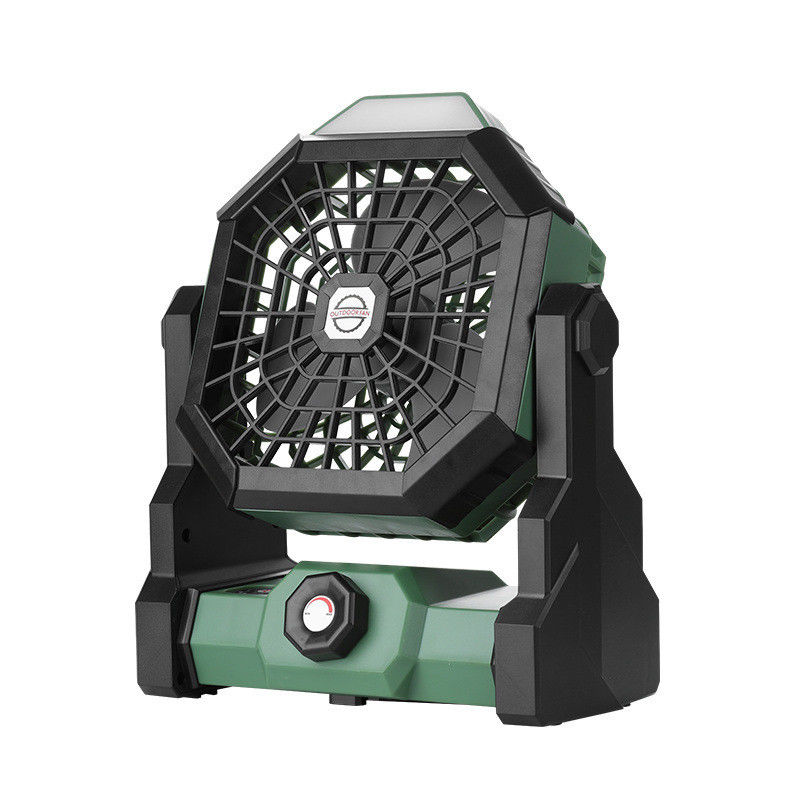 Ventilateur de plafond portable extérieur rechargeable de 6 pouces avec lumière LED et sans télécommande