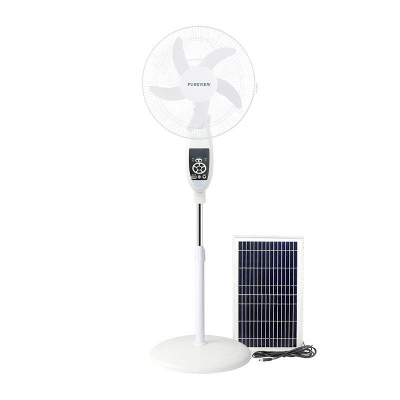 Ventilateurs solaires à haute vitesse rechargeables en courant continu avec télécommande et ventilateur électrique de 16 pouces
