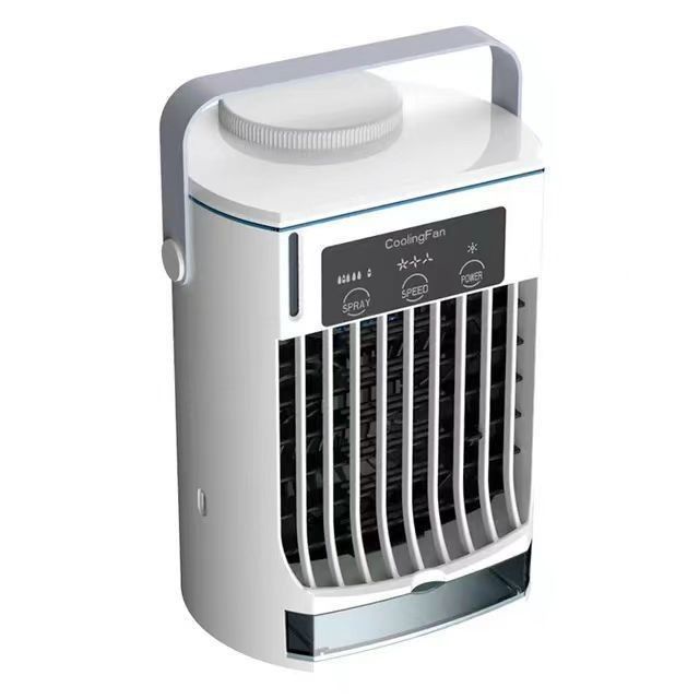 Mini climatiseur portable pliable avec humidificateur par pulvérisation et ventilateur de refroidissement par eau USB