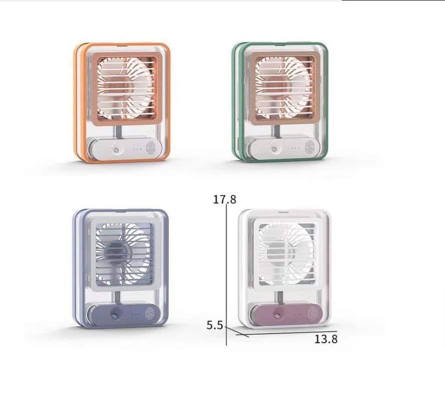 Mini ventilateur de lumière de nuit USB chargeur ventilateur de refroidissement d'air avec fonction de pulvérisation et poids de 420g
