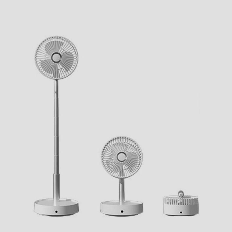 Installation au sol ventilateur de poche pliable fonction réglable rechargeable pour l'alimentation en air