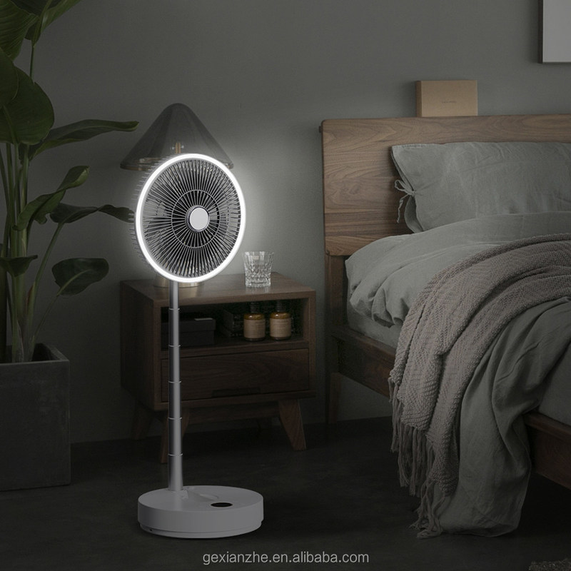 Contrôle à distance par commutateur tactile de ventilateur de refroidissement télescopique intelligent pour installation au sol