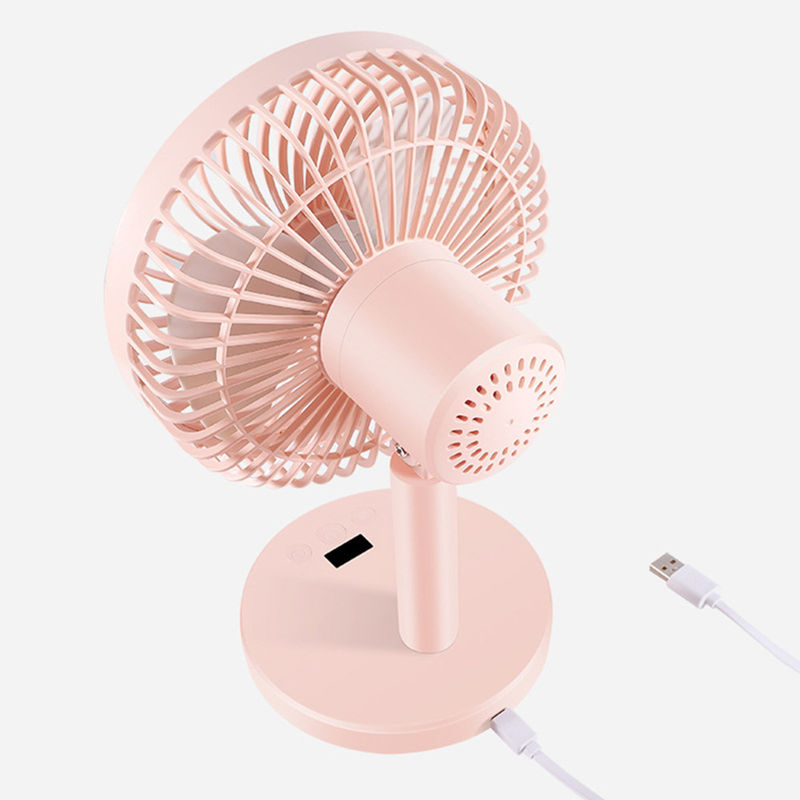 Ventilateur de table en plastique imprimé sur écran de soie pour salle de bain et système de circulation d'air USB